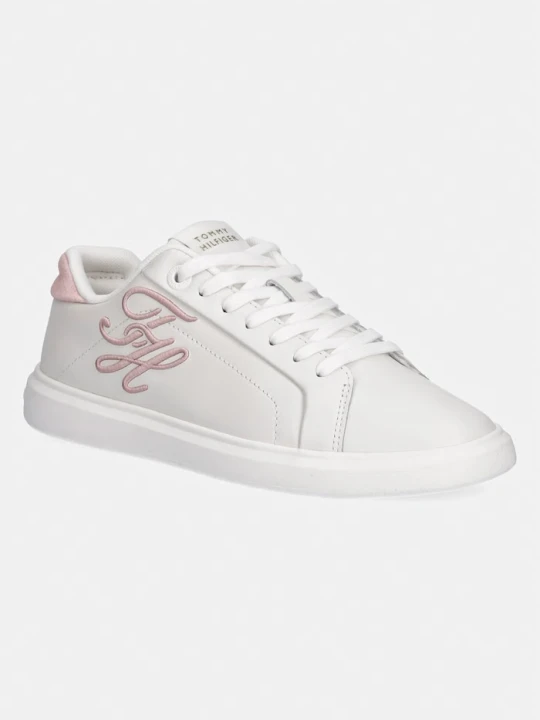 Zdjęcie produktu Tommy Hilfiger TH ICON COURT SCRIPT sneakersy damskie skórzane biały