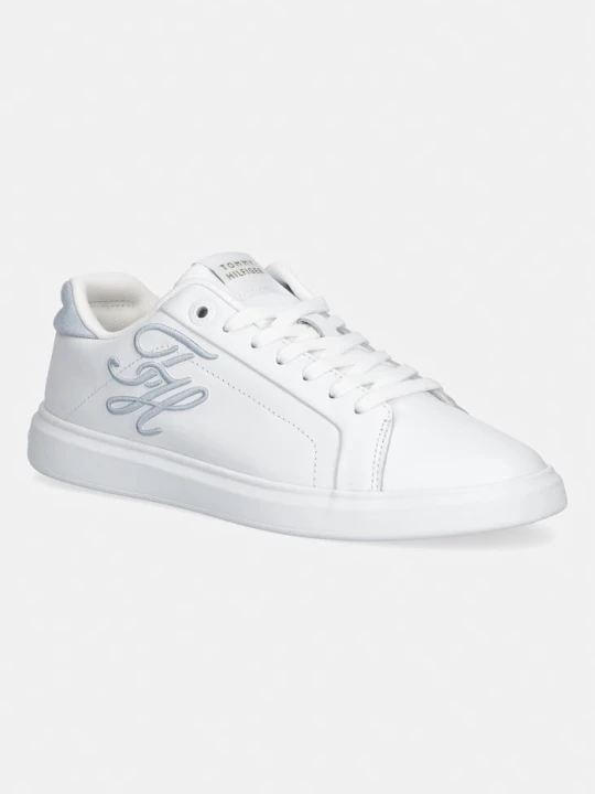 Zdjęcie produktu Tommy Hilfiger TH ICON COURT SCRIPT sneakersy damskie skórzane biały