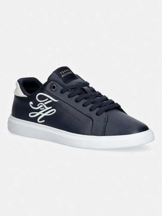 Zdjęcie produktu Tommy Hilfiger TH ICON COURT SCRIPT sneakersy damskie skórzane granatowy