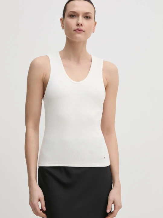 Zdjęcie produktu Tommy Hilfiger top beżowy