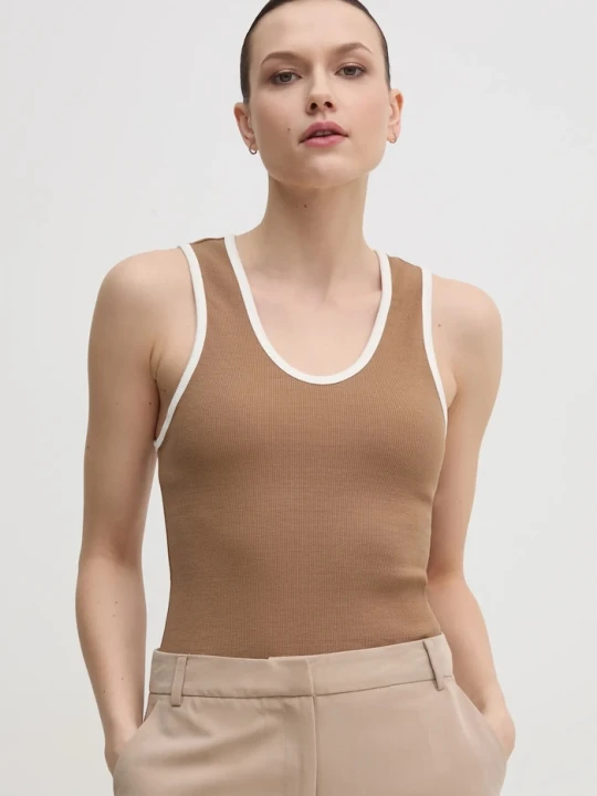 Zdjęcie produktu Tommy Hilfiger top brązowy