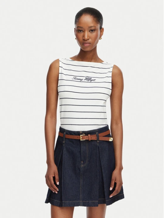 Zdjęcie produktu Tommy Hilfiger Top Classic WW0WW50947 Biały Regular Fit