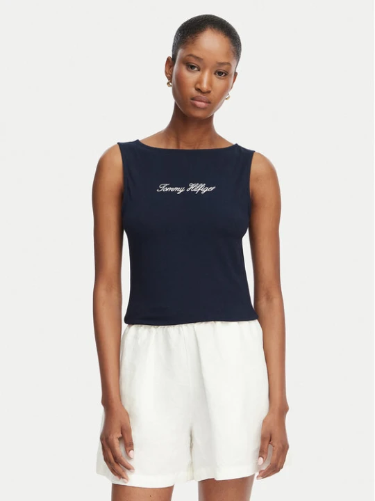 Zdjęcie produktu Tommy Hilfiger Top Classic WW0WW50947 Granatowy Regular Fit