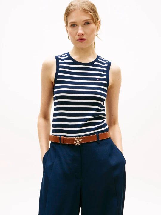 Zdjęcie produktu Tommy Hilfiger Top CODY C-NK | Slim Fit granatowy