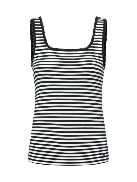 Zdjęcie produktu Tommy Hilfiger Top Kobiety Dżersej czarny | biały