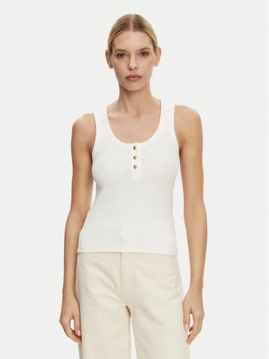 Zdjęcie produktu Tommy Hilfiger Top Henley WW0WW43920 Biały Slim Fit