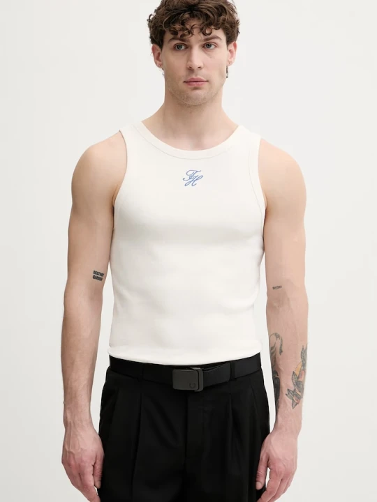 Zdjęcie produktu Tommy Hilfiger top męski bawełniany z elastanem SUMMER beżowy