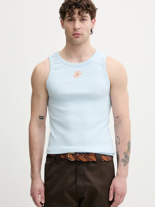 Zdjęcie produktu Tommy Hilfiger top męski bawełniany z elastanem SUMMER niebieski