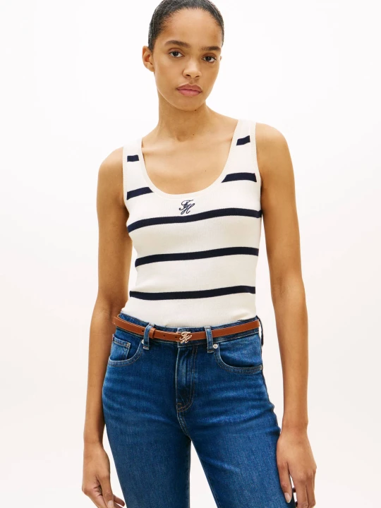 Zdjęcie produktu Tommy Hilfiger Top | Slim Fit ecru