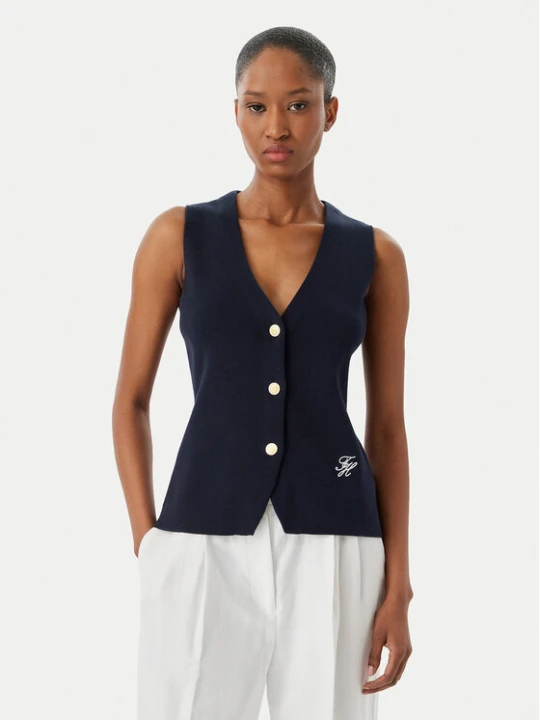 Zdjęcie produktu Tommy Hilfiger Top WW0WW49707 Granatowy Slim Fit