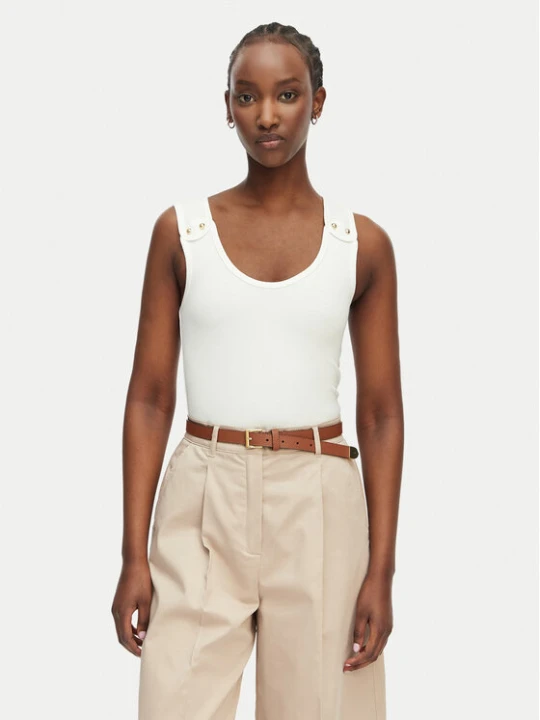 Zdjęcie produktu Tommy Hilfiger Top WW0WW52112 Biały Slim Fit