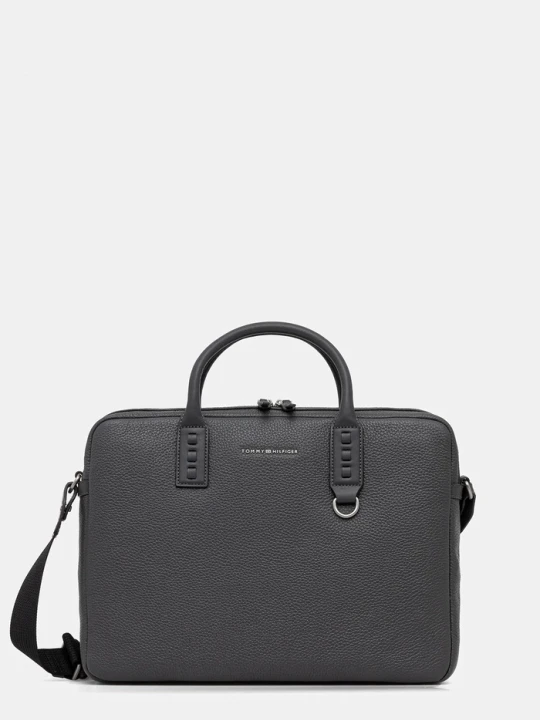 Zdjęcie produktu Tommy Hilfiger torba na laptopa skórzana szary