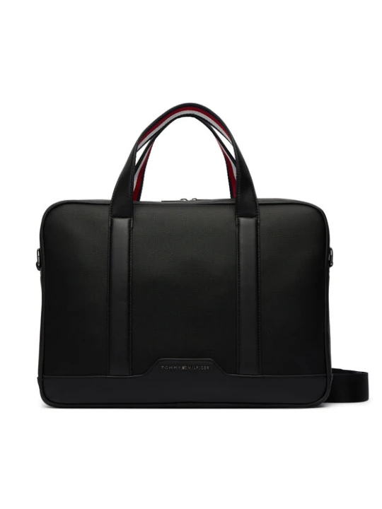 Zdjęcie produktu Tommy Hilfiger Torba na laptopa Th Textured Computer Bag AM0AM14726 Czarny