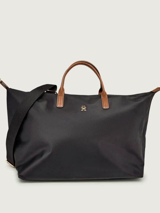Zdjęcie produktu Tommy Hilfiger Torba podróżna POPETTE WEEKENDER | z dodatkiem skóry czarny