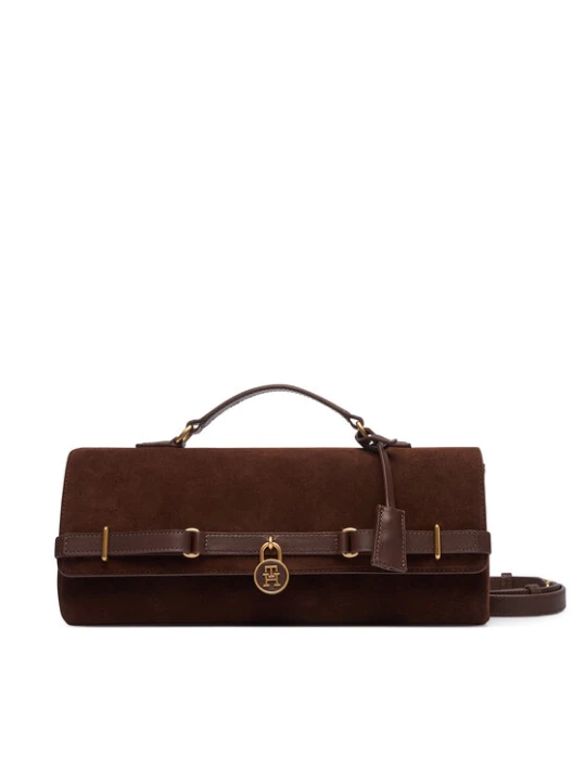 Zdjęcie produktu Tommy Hilfiger Torebka American Icon Clutch Suede AW0AW19515 Brązowy