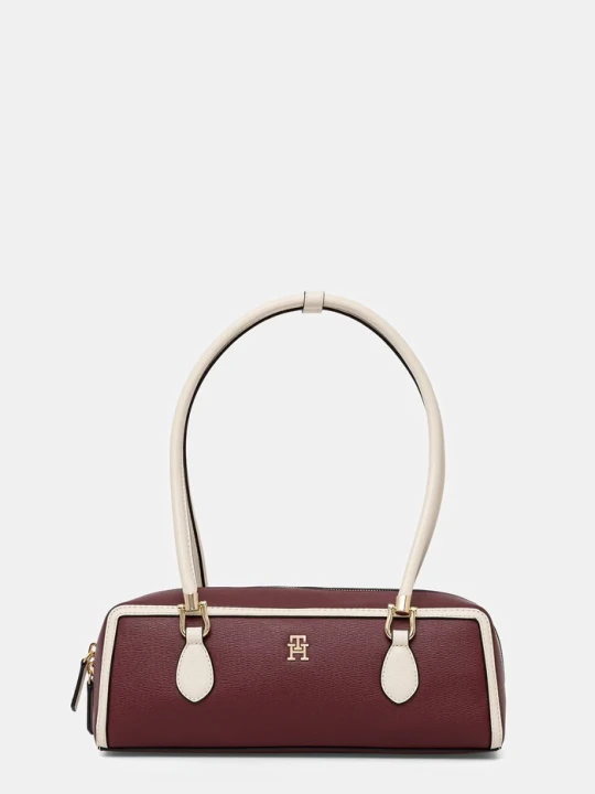 Zdjęcie produktu Tommy Hilfiger torebka bagietka damska z imitacji skóry bordowy