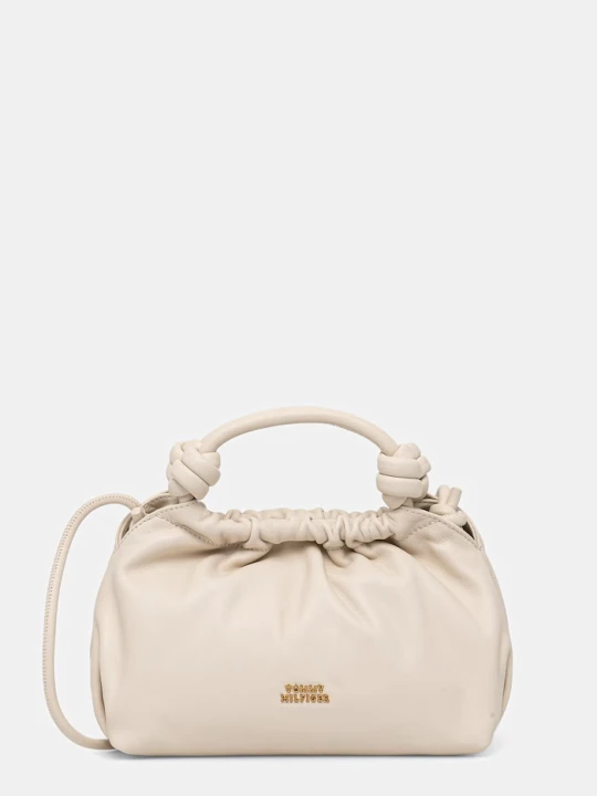 Zdjęcie produktu Tommy Hilfiger torebka crossbody damska skórzana beżowy