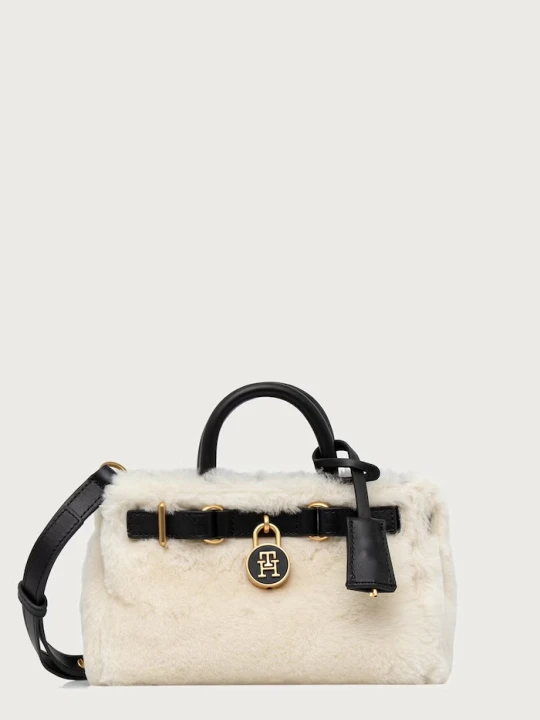 Zdjęcie produktu Tommy Hilfiger torebka crossbody damska wełniana beżowy