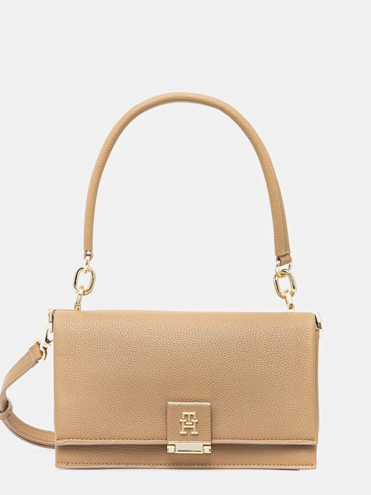 Zdjęcie produktu Tommy Hilfiger torebka crossbody damska z imitacji skóry beżowy