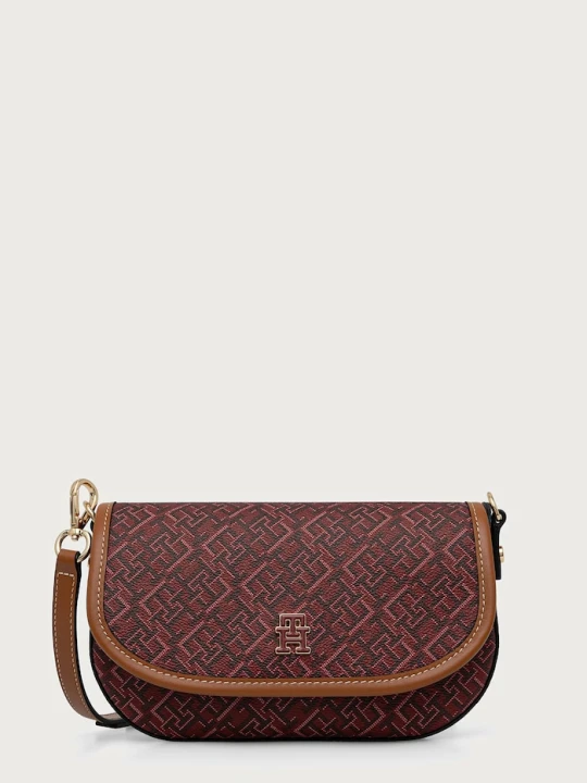 Zdjęcie produktu Tommy Hilfiger torebka crossbody damska z imitacji skóry bordowy