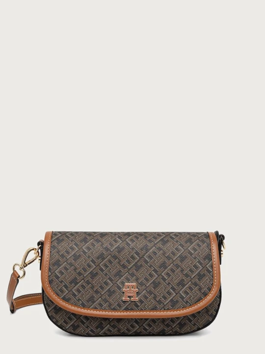 Zdjęcie produktu Tommy Hilfiger torebka crossbody damska z imitacji skóry brązowy