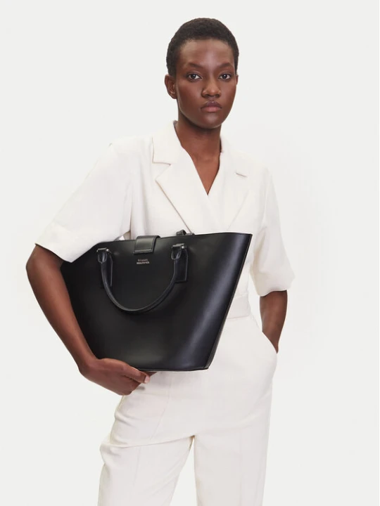 Zdjęcie produktu Tommy Hilfiger Torebka Heritage Leather Tote AW0AW17209 Czarny