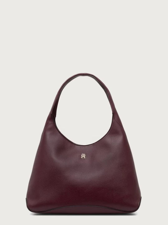 Zdjęcie produktu Tommy Hilfiger torebka hobo damska z imitacji skóry bordowy