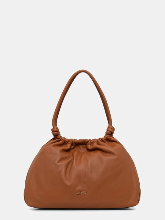 Zdjęcie produktu Tommy Hilfiger torebka shopper damska skórzana brązowy