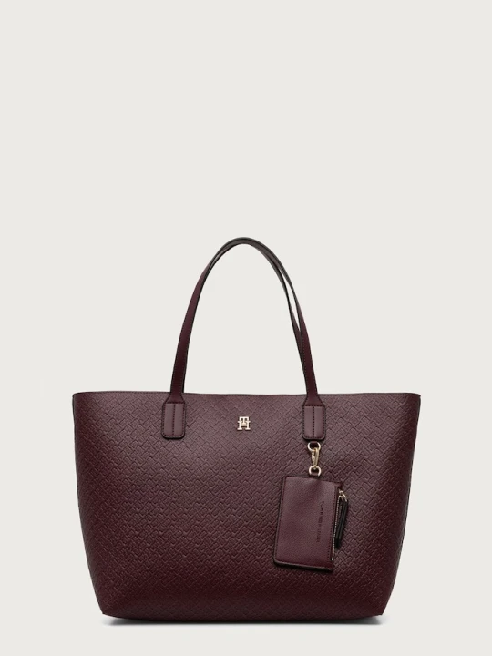 Zdjęcie produktu Tommy Hilfiger torebka shopper damska z imitacji skóry bordowy