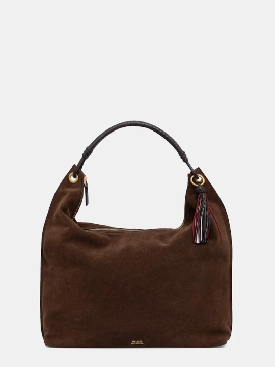 Zdjęcie produktu Tommy Hilfiger torebka shopper damska zamszowa brązowy