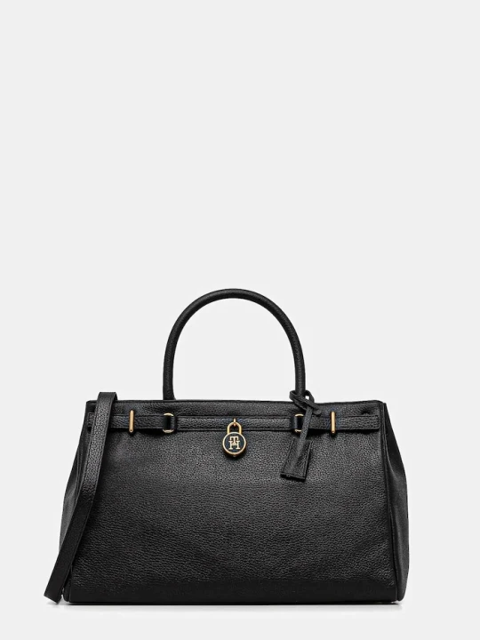 Zdjęcie produktu Tommy Hilfiger torebka shopper damska skórzana czarny