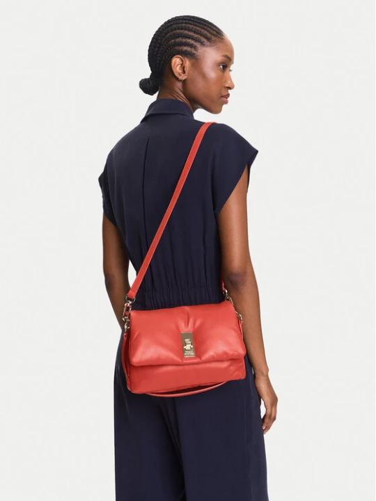 Zdjęcie produktu Tommy Hilfiger Torebka Soft Leather Conv Crossover AW0AW17638 Czerwony