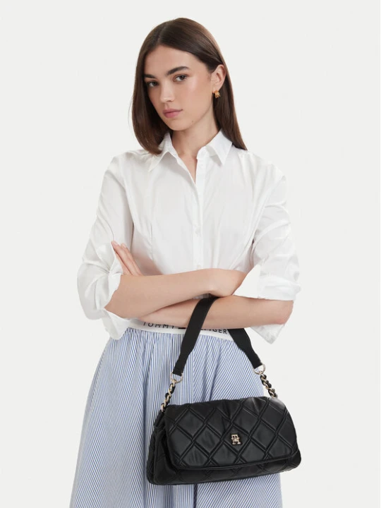 Zdjęcie produktu Tommy Hilfiger Torebka Th Feminine Shoulder Bag AW0AW18717 Czarny
