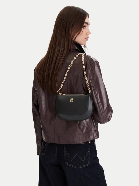 Zdjęcie produktu Tommy Hilfiger Torebka Th Glam Mini Chain Crossover AW0AW18142 Czarny