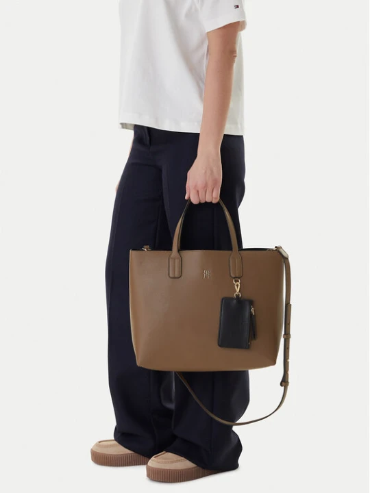 Zdjęcie produktu Tommy Hilfiger Torebka Th Icon Satchel AW0AW18122 Brązowy