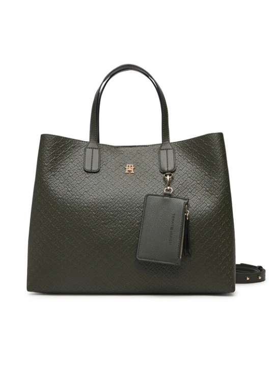 Zdjęcie produktu Tommy Hilfiger Torebka Th Icon Satchel Mono AW0AW18923 Khaki