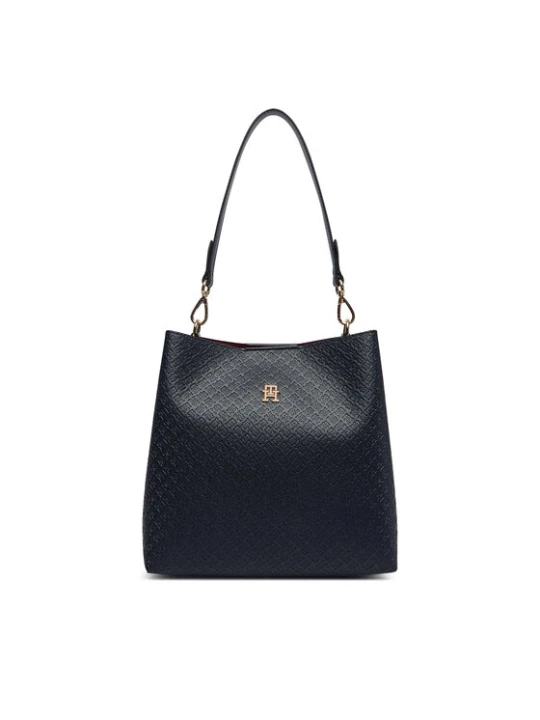 Zdjęcie produktu Tommy Hilfiger Torebka Th Icon Shoulder Bag Mono AW0AW19000 Granatowy