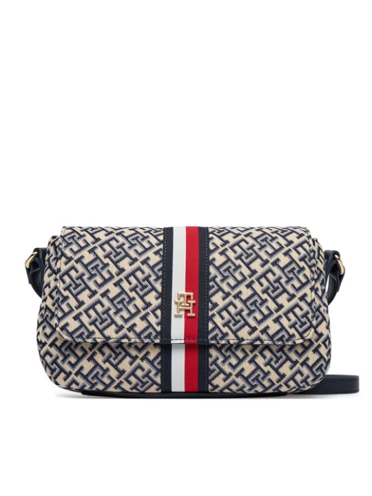 Zdjęcie produktu Tommy Hilfiger Torebka Th Jacquard Ess Crossover AW0AW19066 Niebieski