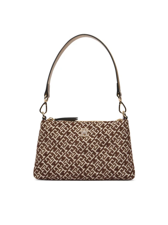 Zdjęcie produktu Tommy Hilfiger Torebka Th Jacquard Mini Shoulder Bag AW0AW19006 Brązowy
