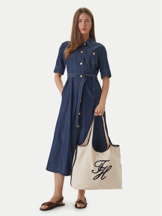 Zdjęcie produktu Tommy Hilfiger Torebka Th Summer Tote Canvas AW0AW18398 Biały