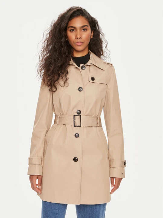 Zdjęcie produktu Tommy Hilfiger Trencz Heritage Single WW0WW24966 Beżowy Regular Fit
