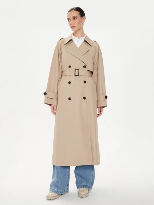 Zdjęcie produktu Tommy Hilfiger Trencz WW0WW43336 Beżowy Oversize