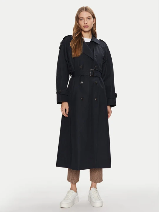 Zdjęcie produktu Tommy Hilfiger Trencz WW0WW45918 Granatowy Oversize