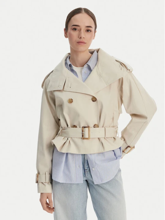 Zdjęcie produktu Tommy Hilfiger Trencz WW0WW50768 Beżowy Oversize
