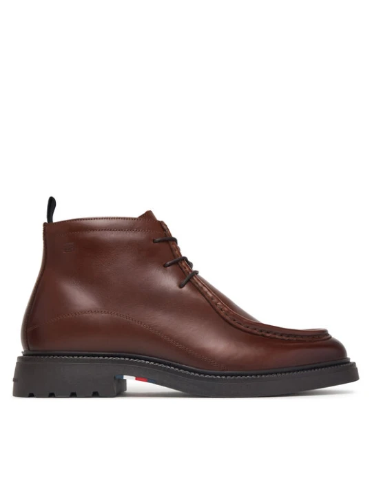 Zdjęcie produktu Tommy Hilfiger Trzewiki Corporate Casual Lth Moc Chukka FM0FM05987 Brązowy