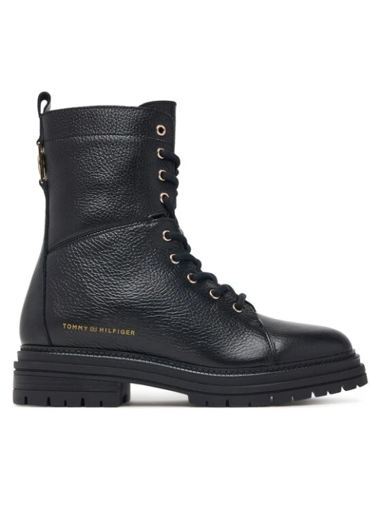 Zdjęcie produktu Tommy Hilfiger Trzewiki Th Emboss Grain Leather Boot FW0FW09553 Czarny