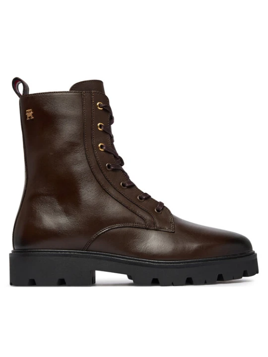 Zdjęcie produktu Tommy Hilfiger Trzewiki TH Stud Leather Lace-Up Boot FW0FW09571 Brązowy