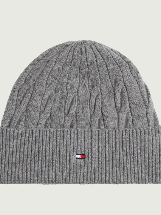 Zdjęcie produktu Tommy Hilfiger Wełniana czapka FLAG szary