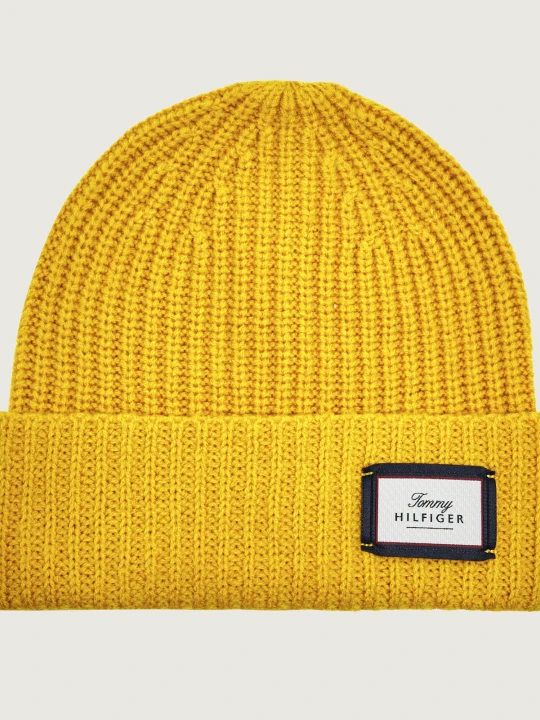Zdjęcie produktu Tommy Hilfiger Wełniana czapka musztardowy