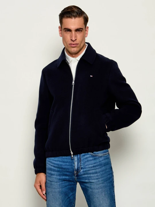 Zdjęcie produktu Tommy Hilfiger Wełniana kurtka IVY | Regular Fit granatowy